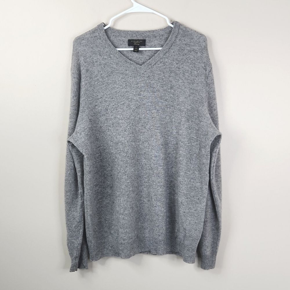 Club Room Luxury Mens 100% Fine Cashmere V-Neck Sweater Size Medium